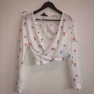 Floral Wrap Shirt